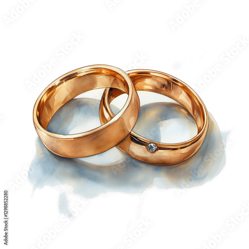 Elegant Gold Wedding Rings on a Soft Background Embodying Love and Commitment