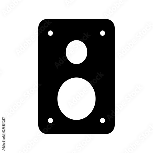 Ceiling speaker solid icon designed for built-in audio systems.