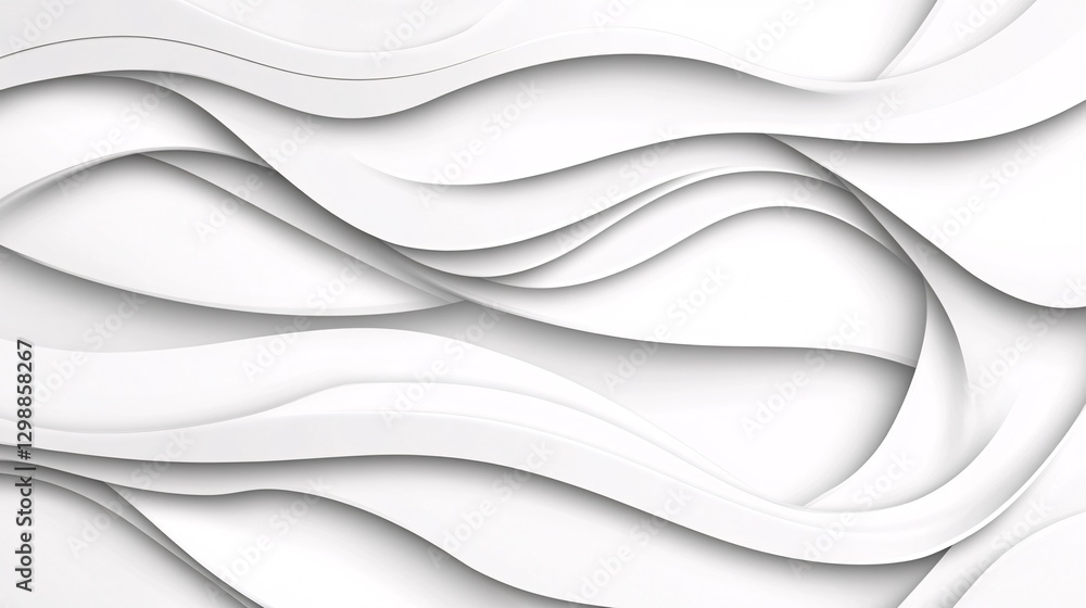 Fototapeta premium elegant white paper waves background for modern designs