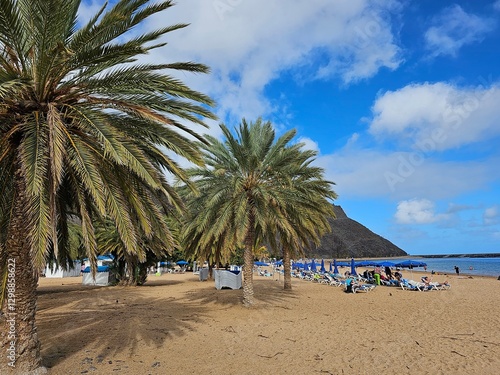 Obraz na płótnie Playa de Las Teresitas, Teneriffa w salonie