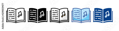 Lyrics  Icon Set Multiple Style Collection