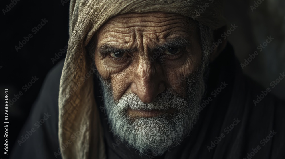 Job, a biblical character with a suffering expression and simple clothing. Visual representation of Job, known for his patience and faith. Job, a biblical character with a suffering expression and simple clothing. Visual representation of Job, known for his patience and faith.