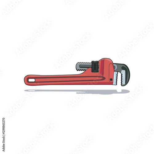 Heavy-duty pipe wrench with adjustable jaws for gripping pipes and fittings. Essential plumbing tool for construction, repair, and maintenance. Durable, ergonomic design for professional and DIY use.