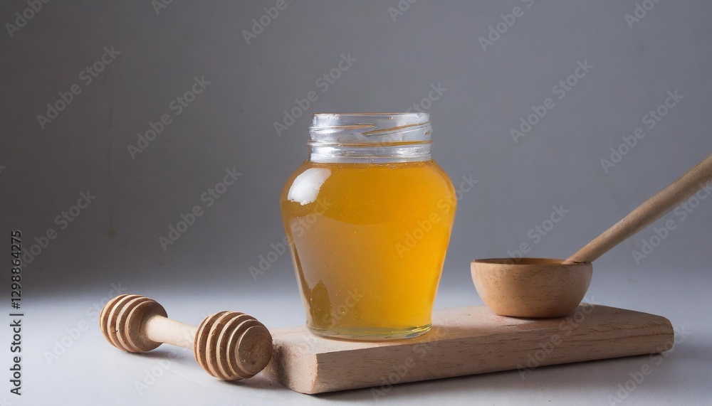 jar of honey dipper jar of honey dipper