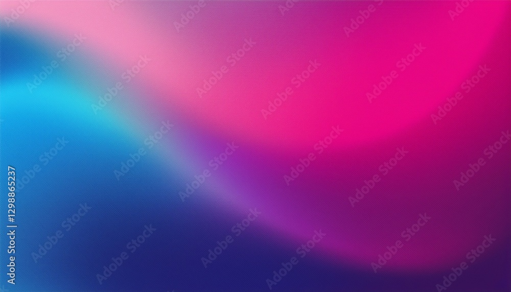 Fototapeta premium Pink magenta blue purple abstract color gradient background grainy texture effect web banner header poster design