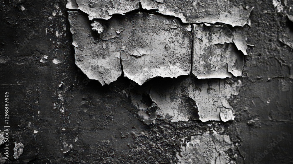 Obraz premium Flaking Paint on a Weathered Wall Surface