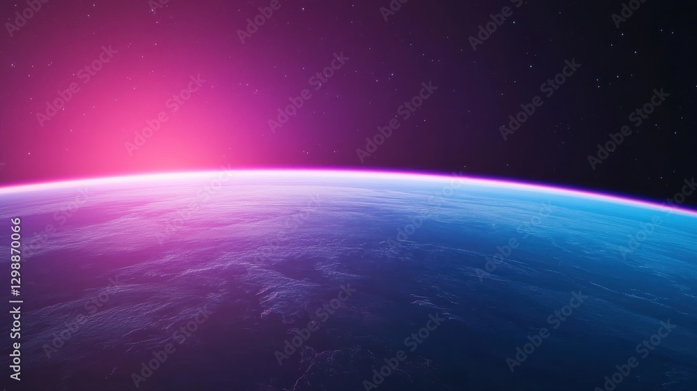 Fototapeta premium Deep space-inspired purple gradient with soft cosmic glow and ethereal ambiance