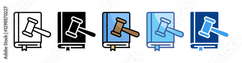 Law  Icon Set Multiple Style Collection