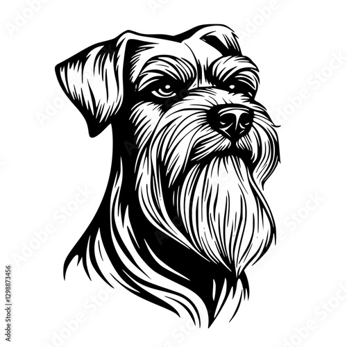 Miniature Schnauzer SVG, Silhouettes svg, Dog Peeking SVG for Cricut, Schnauzer clipart, png Cut file, iron on, vector, vinyl shirt design
