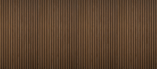 Wood background banner panorama long - Brown wooden acoustic panels wall texture , seamless pattern, vertical