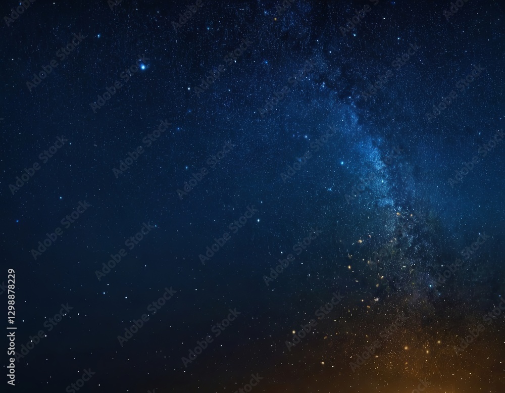 Obraz premium A stunning view of the starry night sky showcasing a rich tapestry of stars and cosmic dust.