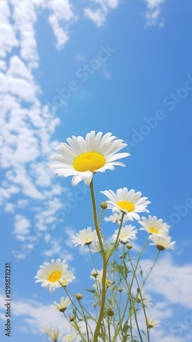 Daisy nature sky outdoors. photo