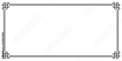 Decorative corners frames doodle. Wedding design elements, flower decoration vector illustration isolated on white background