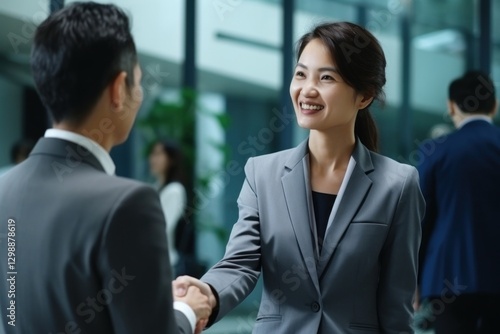 Veitnam woman meeting adult suit.