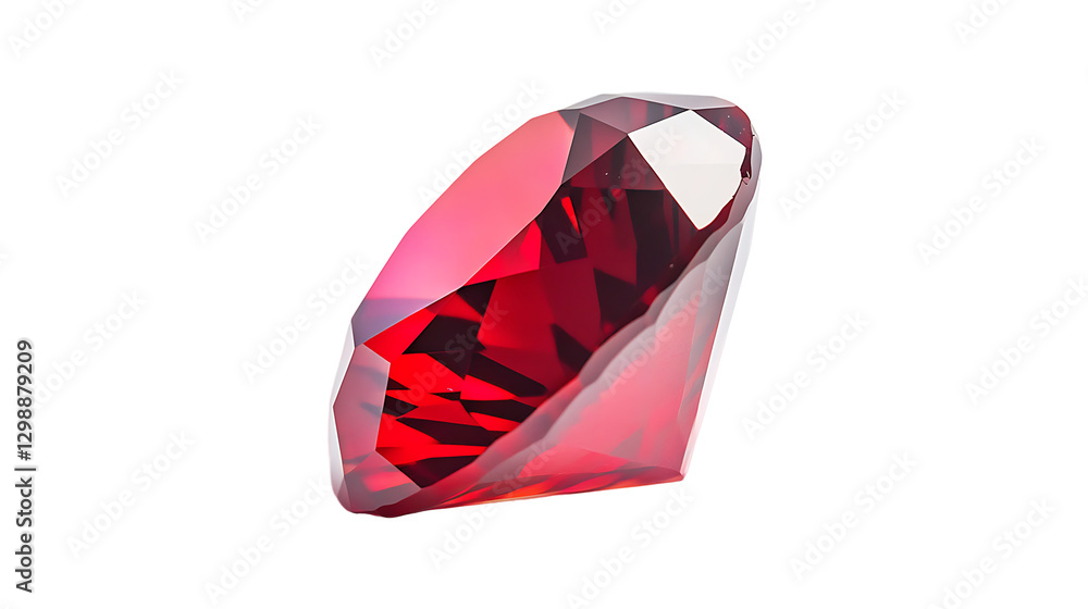 A vibrant, isolated red heart-shaped diamond sparkles A vibrant, isolated red heart-shaped diamond sparkles