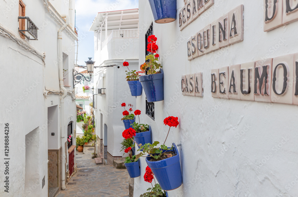 Fototapeta premium In den Gassen von Competa, Andalusien, Spanien.