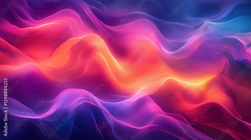 Obraz premium Neon Aurora: Abstract Gradient Flow for Modern Digital Campaigns