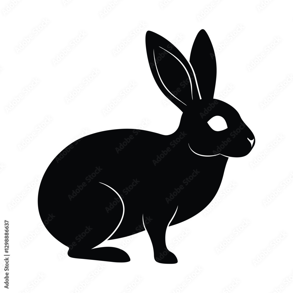 Obraz premium vector silhouette of a rabbit