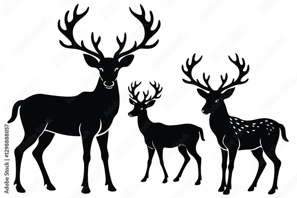 Fototapeta premium deer silhouettes