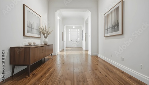 Wallpaper Mural Modern Hallway with Wooden Flooring Torontodigital.ca