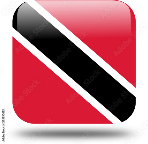 Free Download square 3d look flag of trinidad and tobago - GFXLoad
