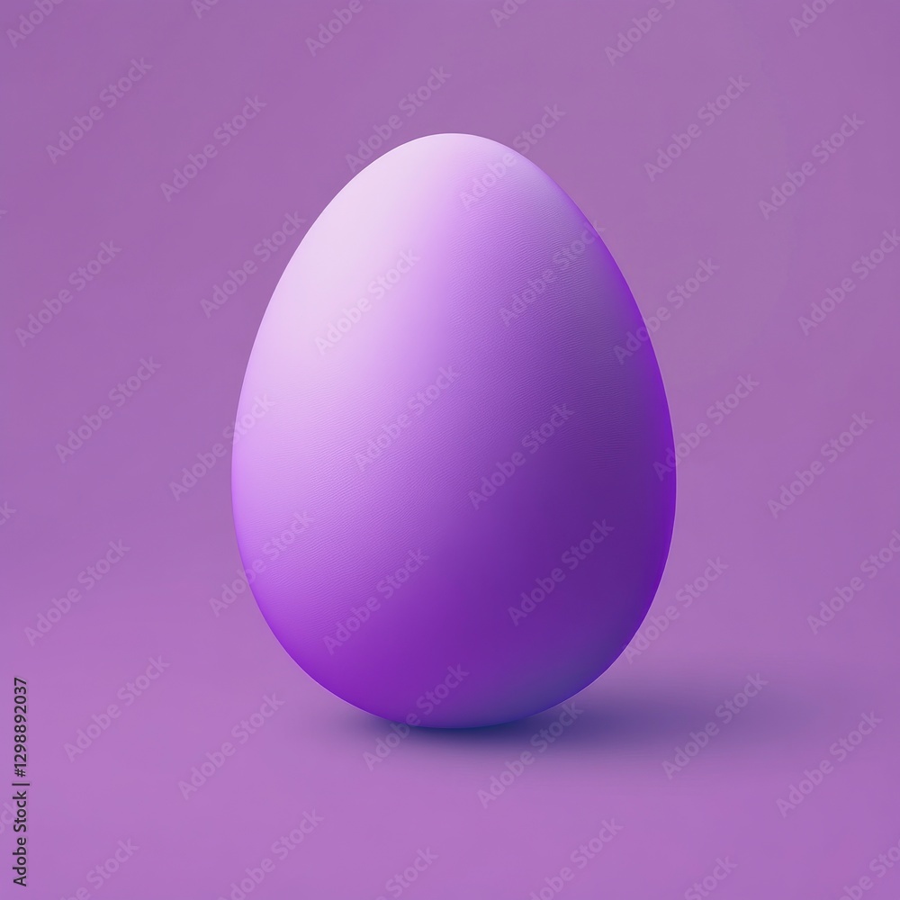 A purple egg is sitting on a purple background A purple egg is sitting on a purple background