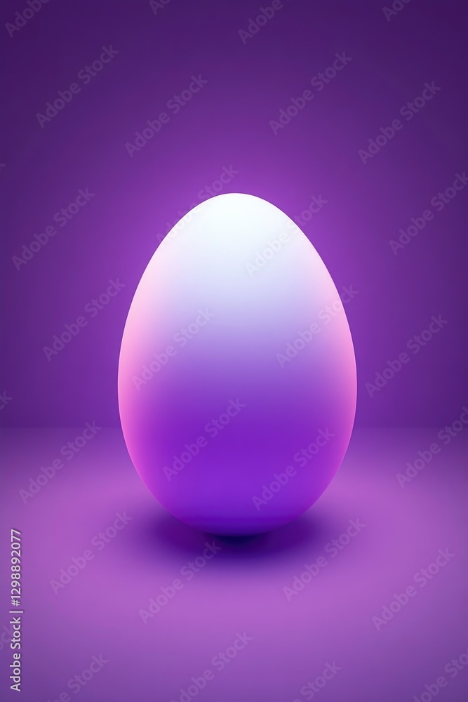 A purple egg is sitting on a purple background A purple egg is sitting on a purple background