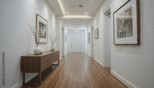 Wallpaper Mural Modern Hallway with Wooden Flooring Torontodigital.ca