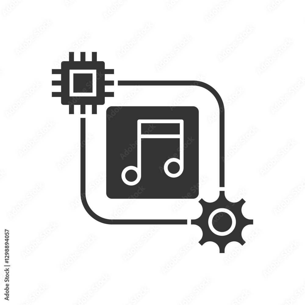 Obraz premium AI Music Generator Icon