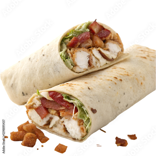 transparent background Crispy Chicken Bacon Ranch Wrap