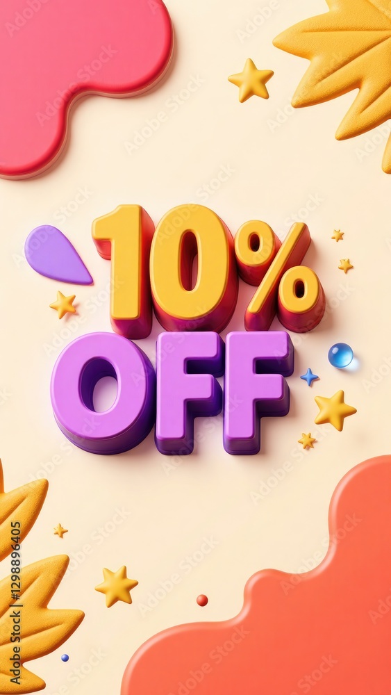 Fototapeta premium Modern Typography 10% OFF for Online Shop