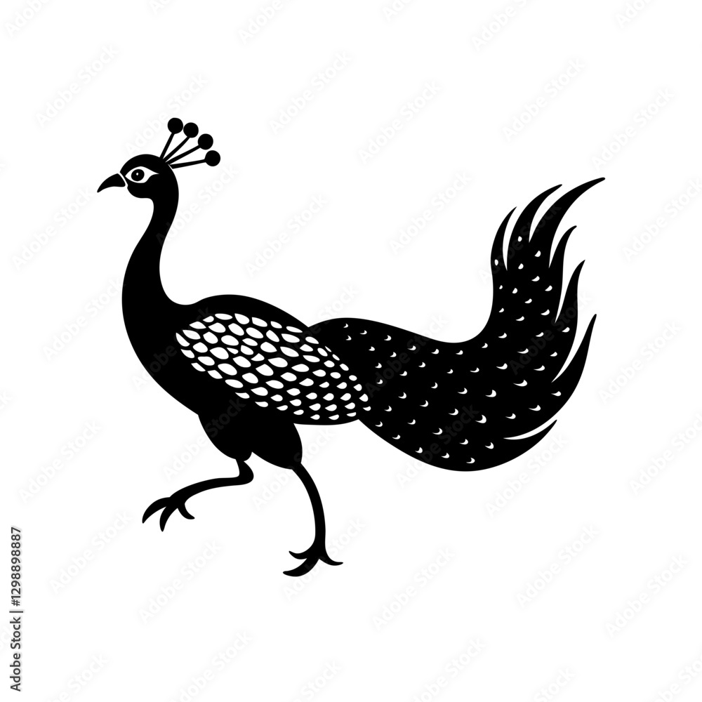 Fototapeta premium vector illustration of a peacock