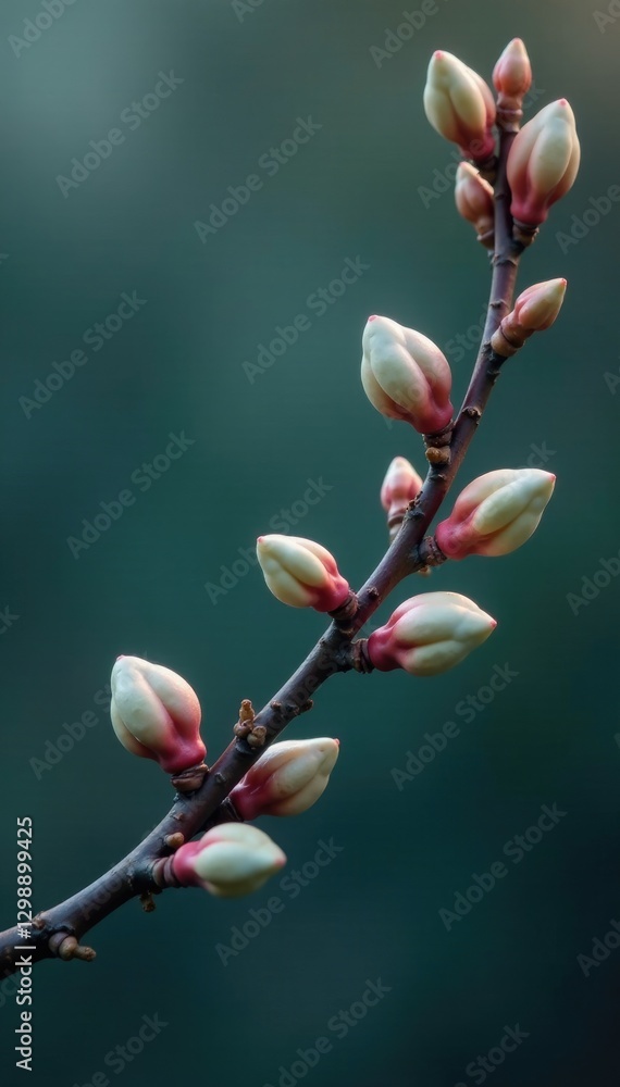 Softly glowing gray buds cling to a supple willow branch, willow, branches Softly glowing gray buds cling to a supple willow branch, willow, branches