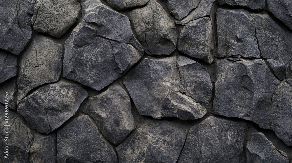 Fototapeta premium Dark Grey Irregular Stone Wall Texture