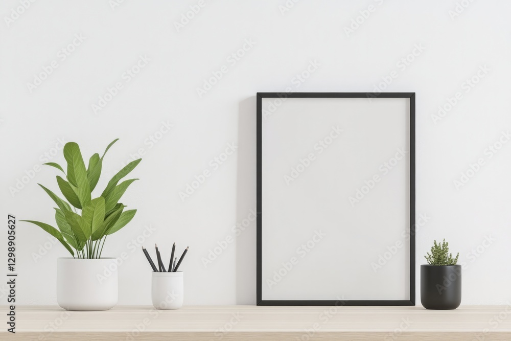 minimalistic stock photo of motivational quote printed in clean font on white background framed and placed on wooden minimalistic stock photo of motivational quote printed in clean font on white background framed and placed on wooden