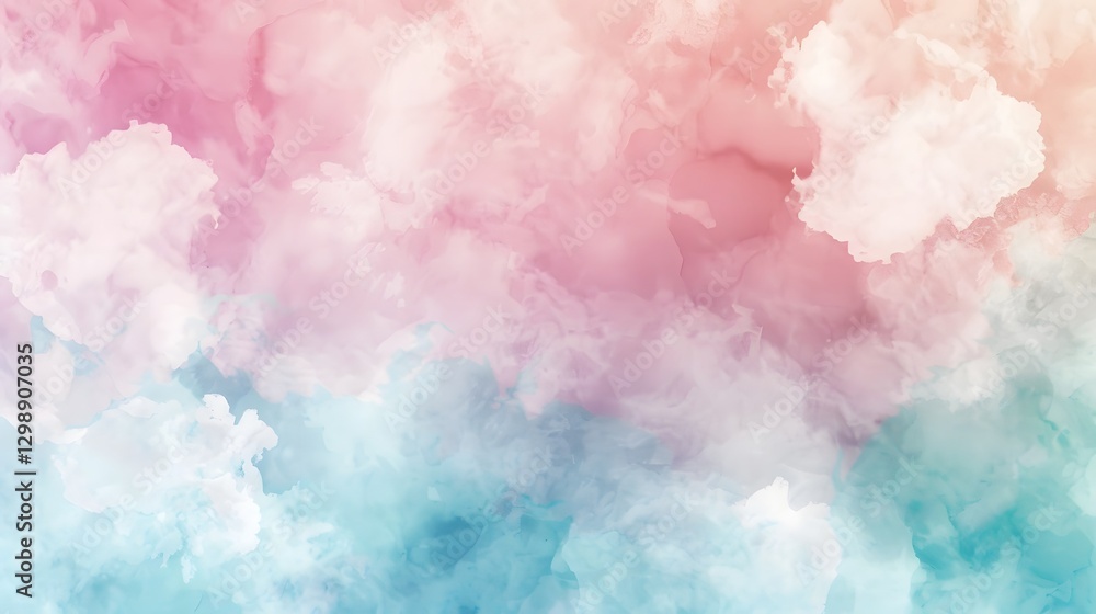 Fototapeta premium Soft Pastel Watercolor Textures with Delicate Blended Hues for Feminine Branding and Creative Designs