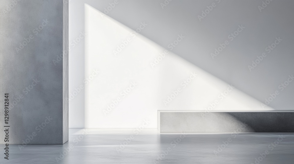 Serene Minimalist White and Gray Abstract Background with Subtle Shadows Serene Minimalist White and Gray Abstract Background with Subtle Shadows