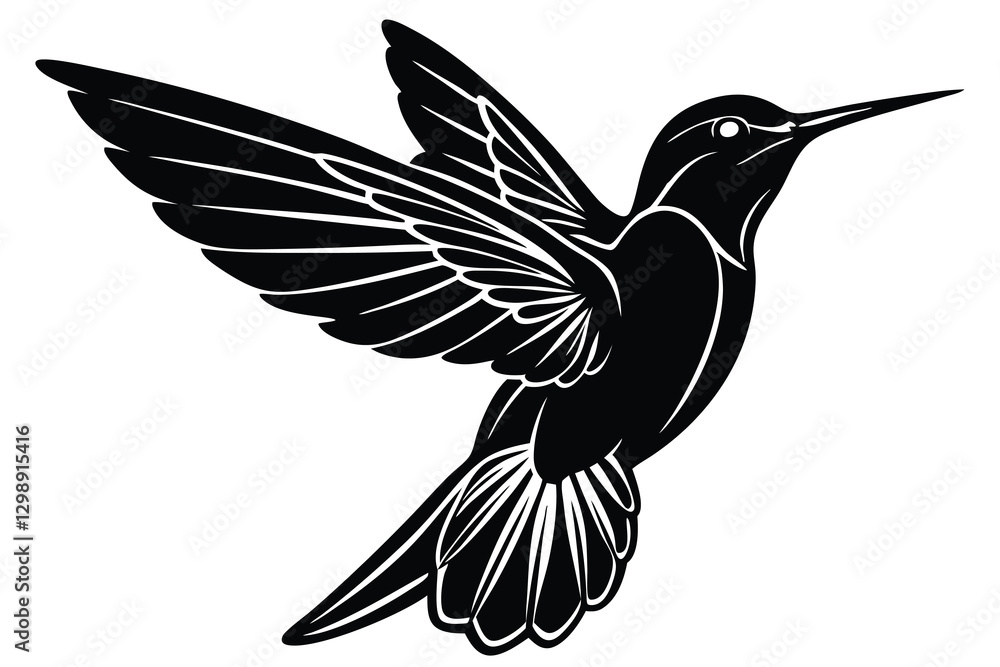 Fototapeta premium set of silhouettes of birds