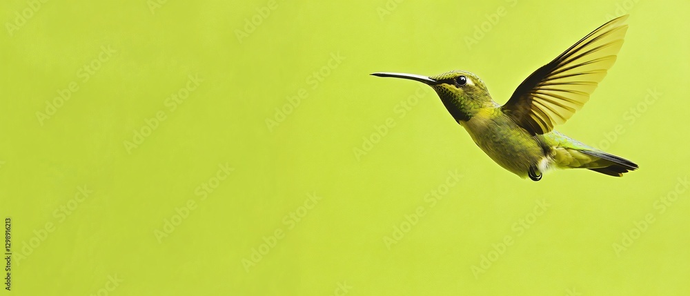 Vibrant Green Violet-ear Hummingbird Image for Adobe Stock Vibrant Green Violet-ear Hummingbird Image for Adobe Stock
