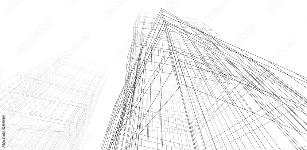 Abstract architectural design 3d rendering Abstract architectural design 3d rendering