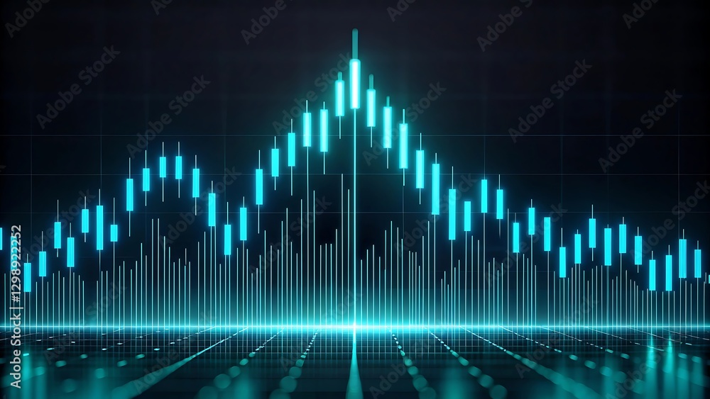 Abstract financial chart, stock market data visualization. Abstract financial chart, stock market data visualization.