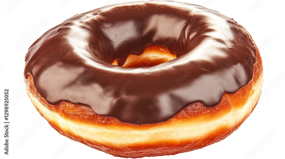 Delicious chocolate donut isolated on transparent background Delicious chocolate donut isolated on transparent background