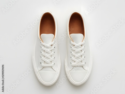 Wallpaper Mural Pair of Classic White Sneakers on Clean White Background Torontodigital.ca