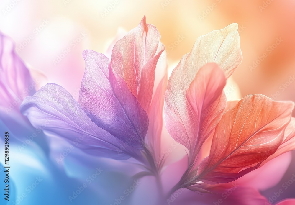 Delicate pastel floral composition with soft petals in pink and purple hues illuminated by gentle light for serene and calming visuals Delicate pastel floral composition with soft petals in pink and purple hues illuminated by gentle light for serene and calming visuals