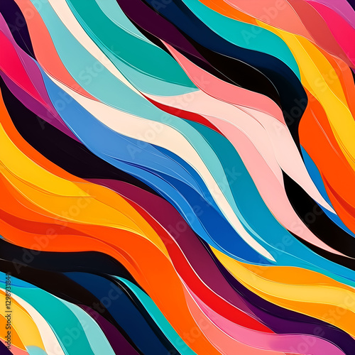 Colorful Wavy Lines Pattern