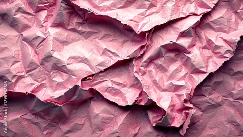 Wallpaper Mural Crumpled pink paper with torn aged texture Torontodigital.ca
