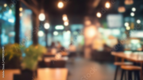 Wallpaper Mural Blur coffee shop or cafe restaurant with abstract bokeh light image background. For create montage product display.  Torontodigital.ca