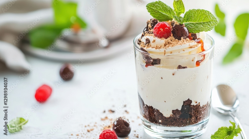 Dessert with blurred white background. Dessert with blurred white background.