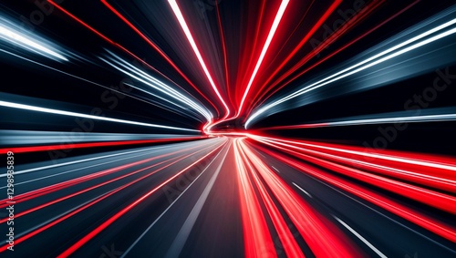 Wallpaper Mural Dynamic red lines representing speed and motion Torontodigital.ca