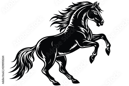 black horse vector illustration